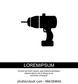 Web line icon. Electric screwdriver