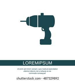 Web line icon. Electric screwdriver