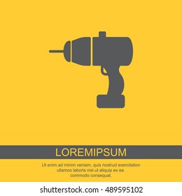 Web line icon. Electric screwdriver