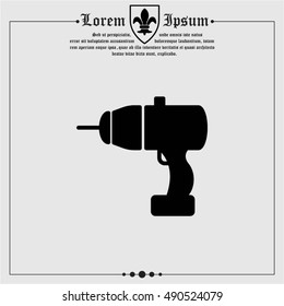 Web line icon. Electric screwdriver