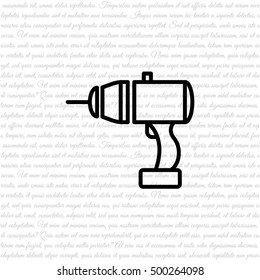 Web line icon. Electric screwdriver
