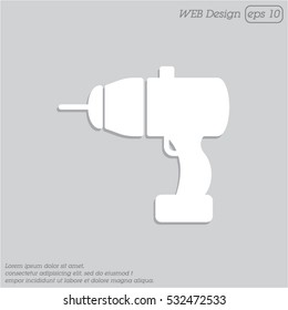 Web line icon. Electric screwdriver