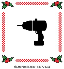 Web line icon. Electric screwdriver