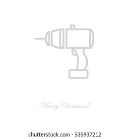 Web line icon. Electric screwdriver