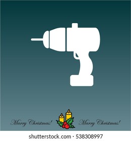 Web line icon. Electric screwdriver