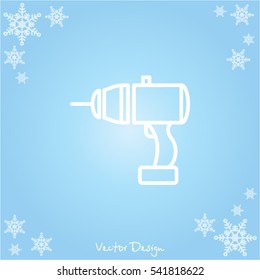 Web line icon. Electric screwdriver