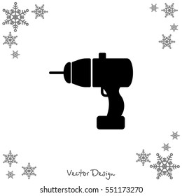 Web line icon. Electric screwdriver
