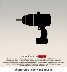 Web line icon. Electric screwdriver
