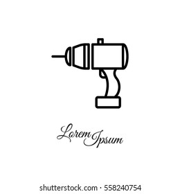 Web line icon. Electric screwdriver