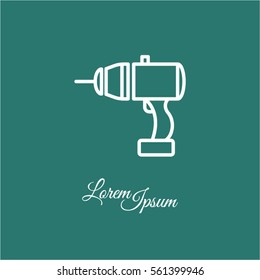 Web line icon. Electric screwdriver