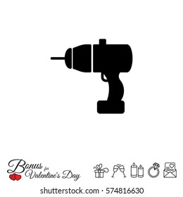 Web line icon. Electric screwdriver