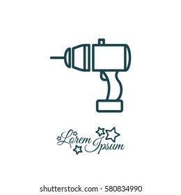 Web line icon. Electric screwdriver