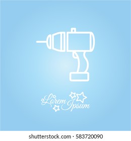 Web line icon. Electric screwdriver
