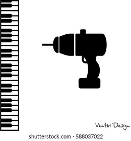 Web line icon. Electric screwdriver