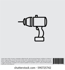 Web line icon. Electric screwdriver