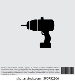 Web line icon. Electric screwdriver