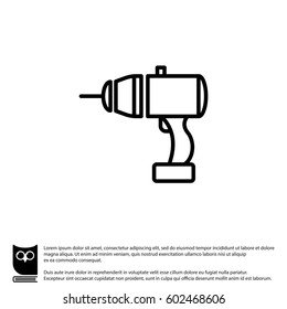 Web line icon. Electric screwdriver