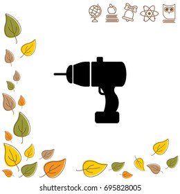 Web line icon. Electric screwdriver