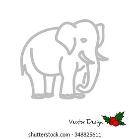 Web line icon. Elephant; wild animals
