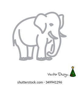Web line icon. Elephant; wild animals