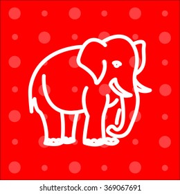 Web line icon. Elephant; wild animals