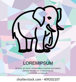 Web line icon. Elephant; wild animals