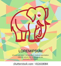 Web line icon. Elephant; wild animals