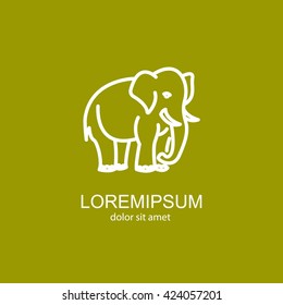 Web line icon. Elephant; wild animals