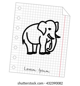 Web line icon. Elephant; wild animals