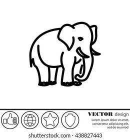 Web line icon. Elephant; wild animals