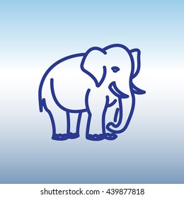 Web line icon. Elephant; wild animals