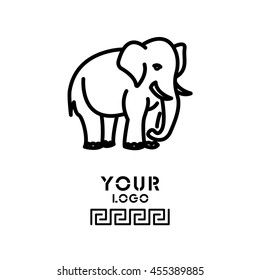 Web line icon. Elephant; wild animals
