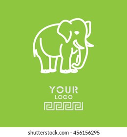 Web line icon. Elephant; wild animals