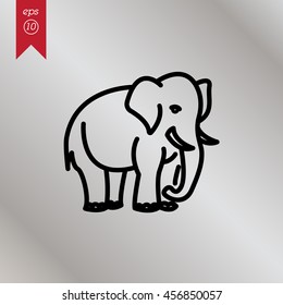 Web line icon. Elephant; wild animals