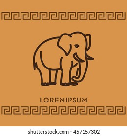 Web line icon. Elephant; wild animals