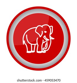 Web line icon. Elephant; wild animals