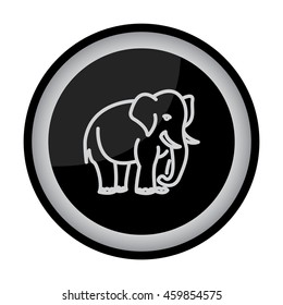 Web line icon. Elephant; wild animals