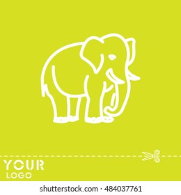 Web line icon. Elephant; wild animals