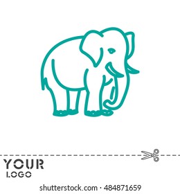 Web line icon. Elephant; wild animals