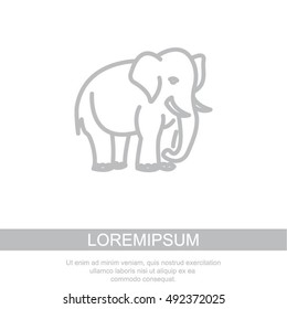 Web line icon. Elephant; wild animals