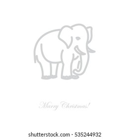 Web line icon. Elephant; wild animals
