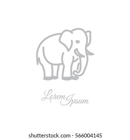 Web line icon. Elephant; wild animals