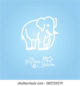 Web line icon. Elephant; wild animals