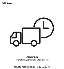 Web line icon - Express delivery
