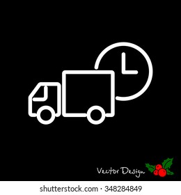 Web line icon. Express delivery