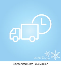 Web line icon. Express delivery