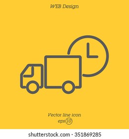 Web line icon. Express delivery