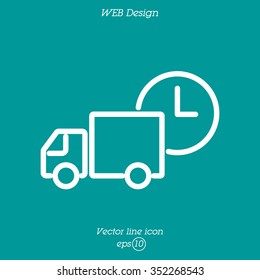 Web line icon. Express delivery