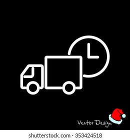 Web line icon. Express delivery