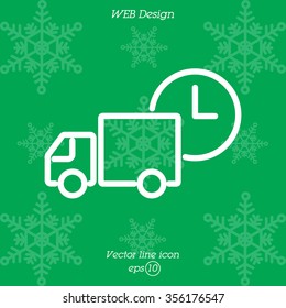 Web line icon. Express delivery